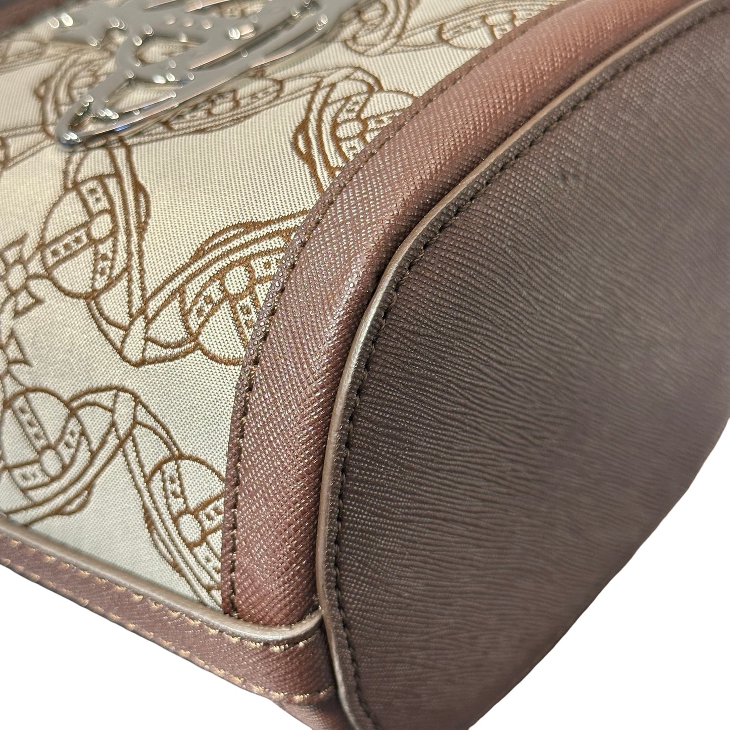 Used VIVIENNE WESTWOOD Betty Small Bucket Bucket Bag Brown PHW