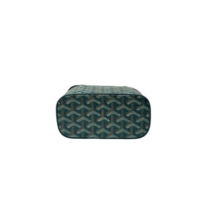 Used GOYARD Canvas Vanity Case Cross Body Bag Green PHW