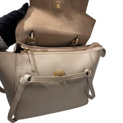 Used Céline Belt Cross Body Bag Beige