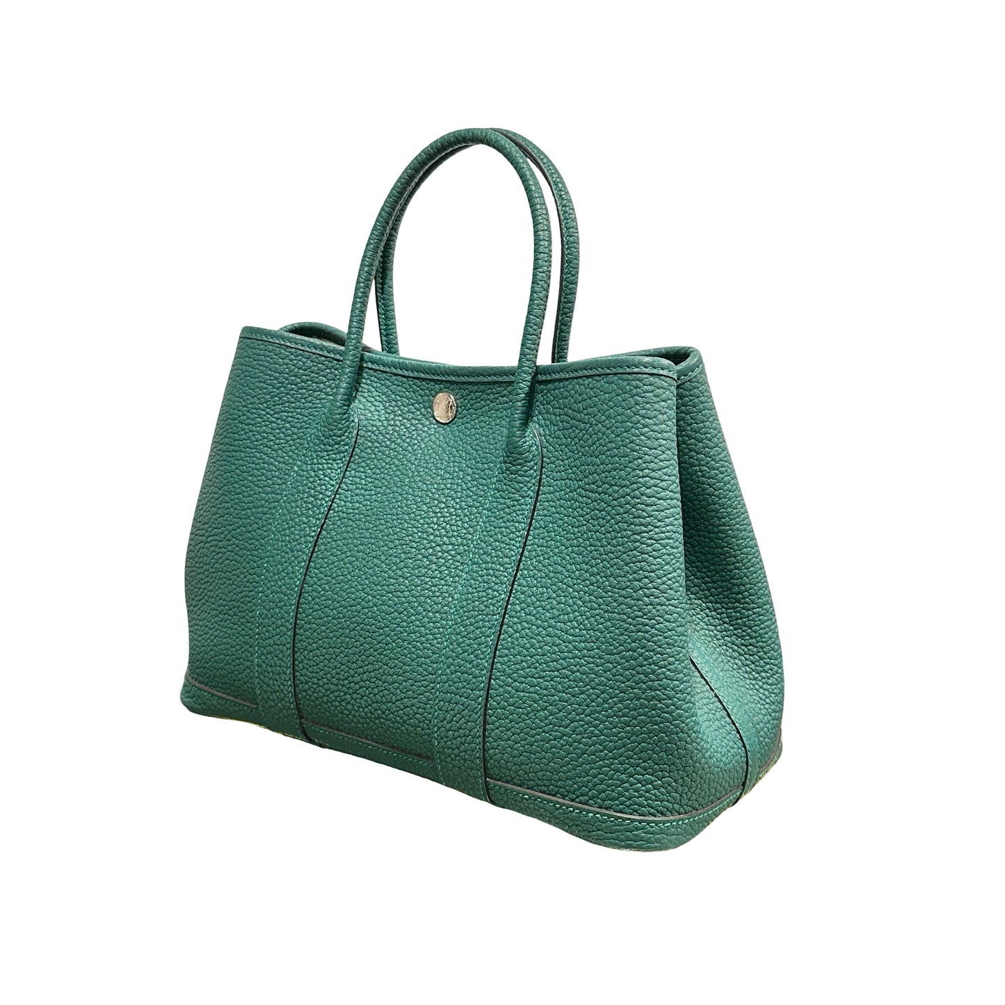 Used HERMÈS TC GP 30 Handbag PHW Green