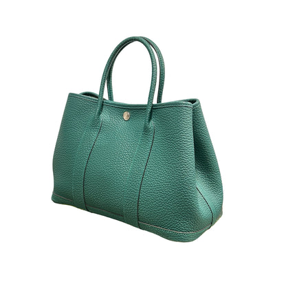 Used HERMÈS TC GP 30 Handbag PHW Green