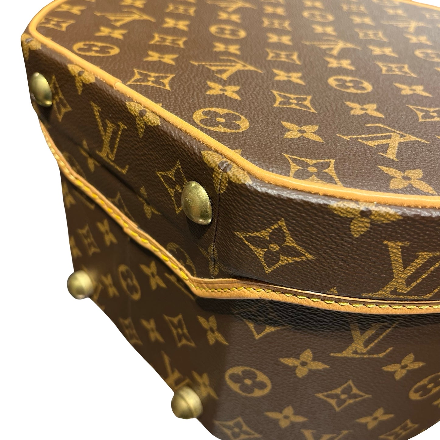 Used LOUIS VUITTON Monogram Canvas Boite Chapeau 30 Trunk Brown