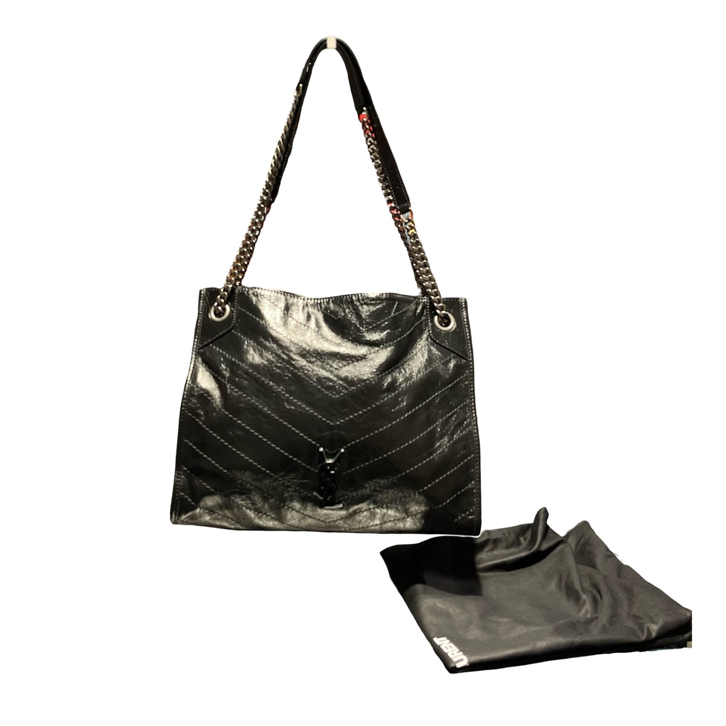 Used SAINT LAURENT Niki Shopping Shoulder Bag Black PHW