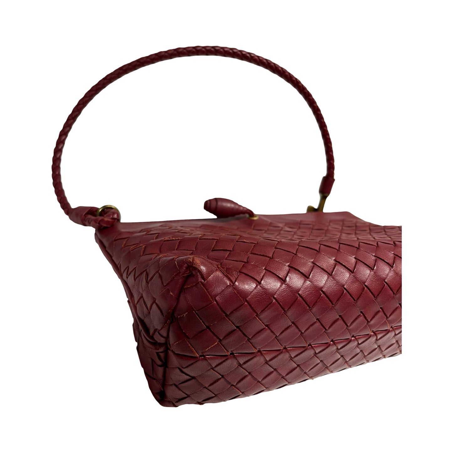 BOTTEGA VENETA RED LEATHER SHOULDER POUCH [3000655]