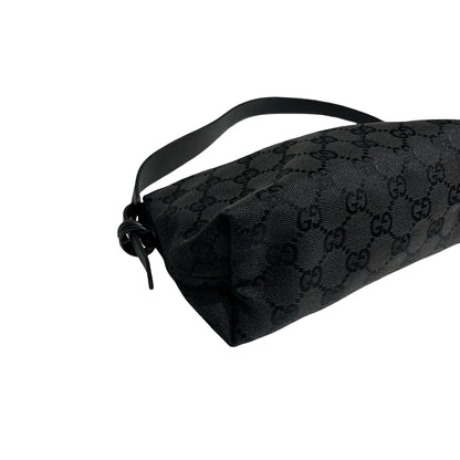 GUCCI BLACK CANVAS SHOULDER POUCH [3000653]