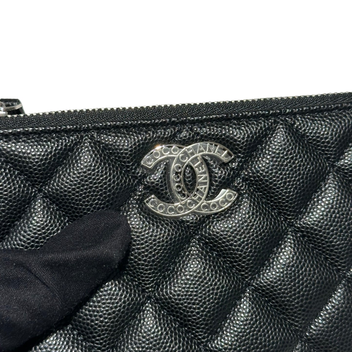 Calf Skin Chanel O’cause Pouch Wallet [101545]