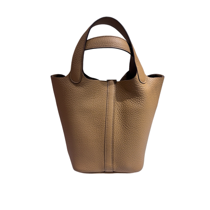HERMES PICOTIN 18 BISCUIT BROWN PHW [3000222]