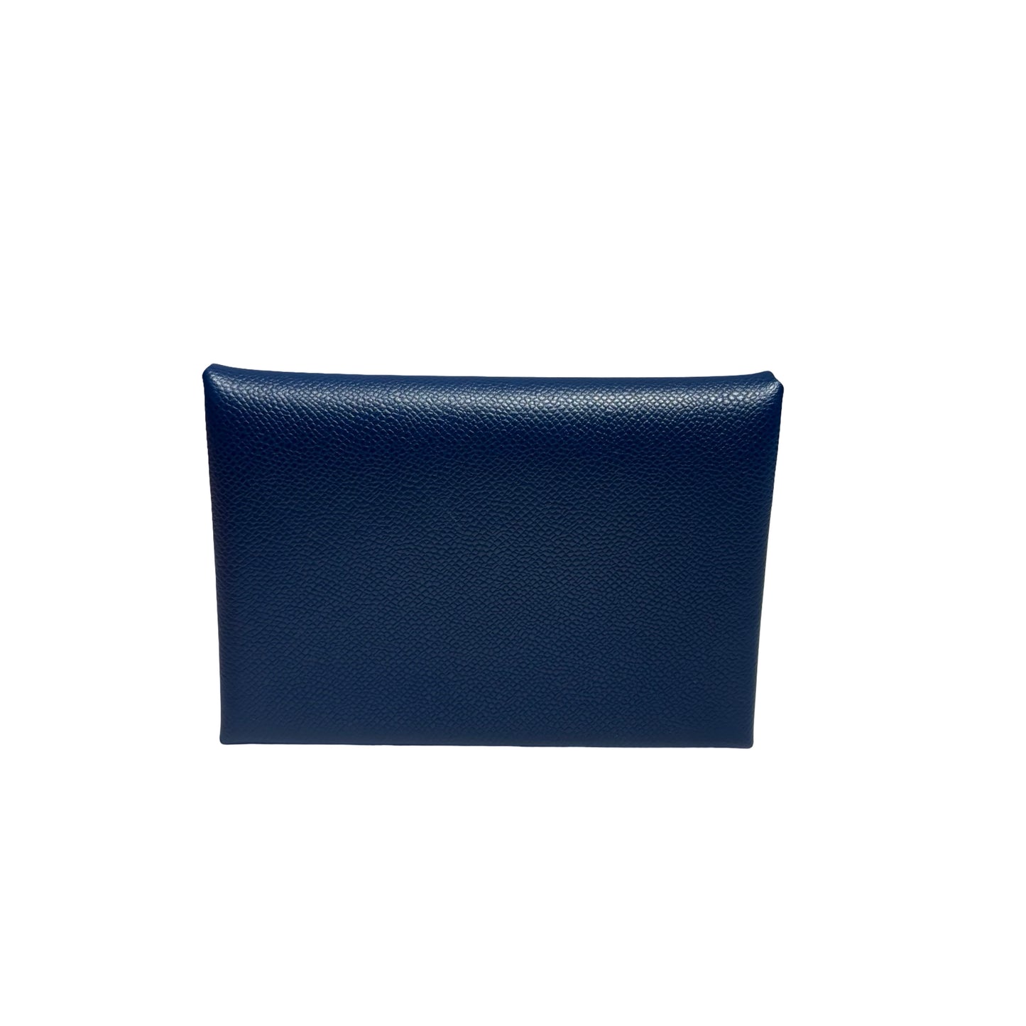 HERMES CALVI DUO DEEP BLUE COMPACT CARD HOLER [3000371]