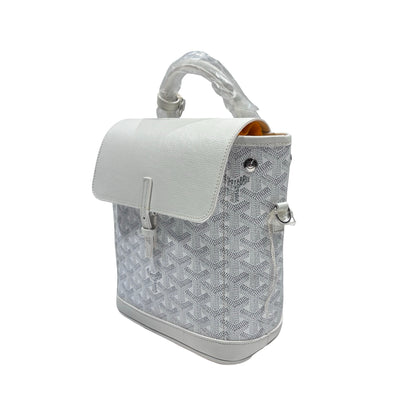 GOYARD LE SAC ALPIN MINI WHITE CANVAS PHW [3001373]