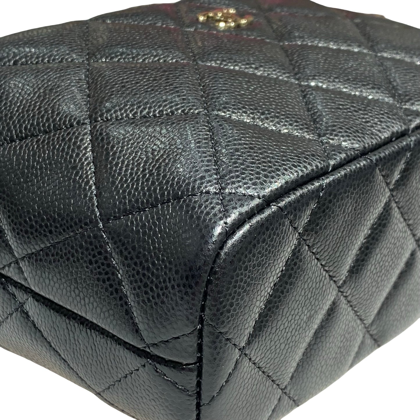 CHANEL HOBO BLACK CAVIAR GHW CHAIN SHOULDER BAG [3000582]