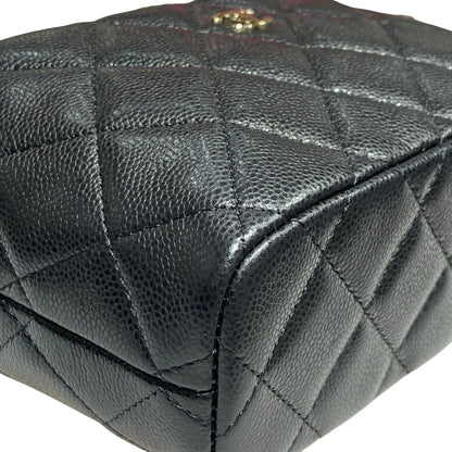 CHANEL HOBO BLACK CAVIAR GHW CHAIN SHOULDER BAG [3000582]