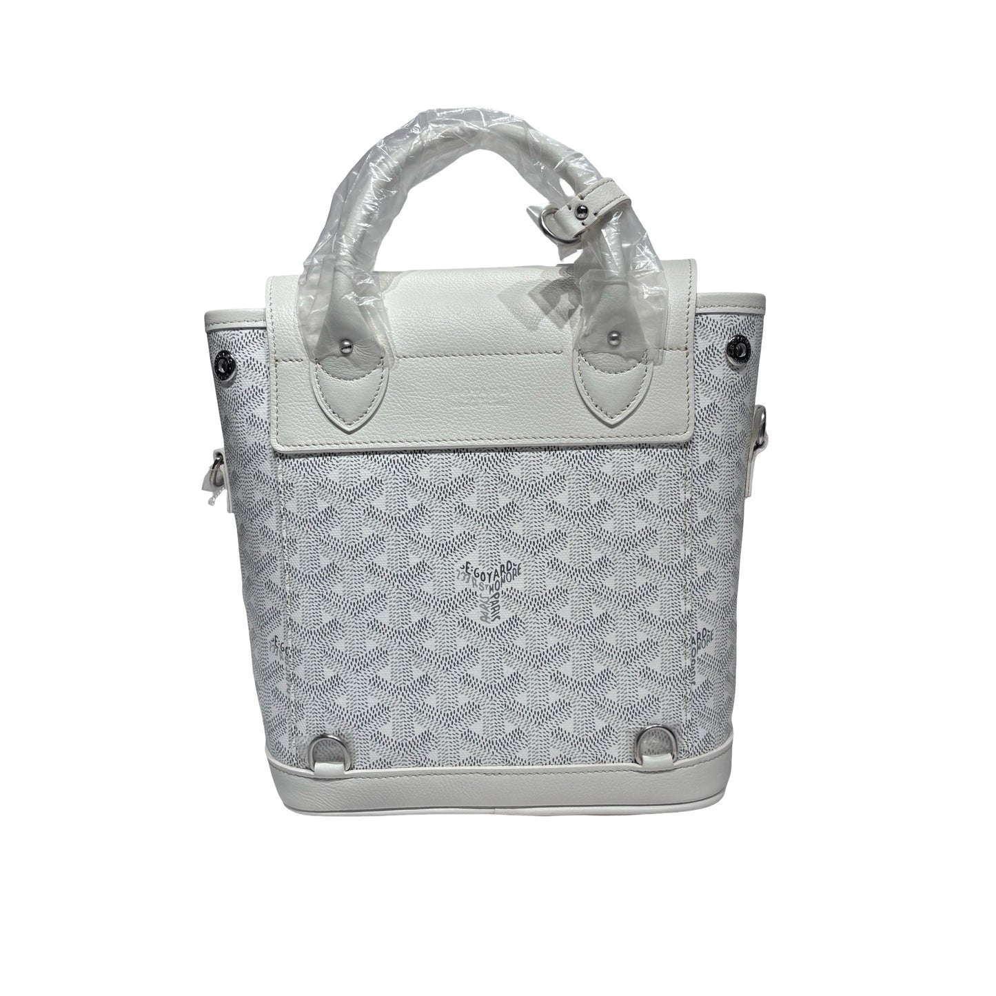 GOYARD LE SAC ALPIN MINI WHITE CANVAS PHW [3001373]