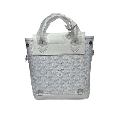 GOYARD LE SAC ALPIN MINI WHITE CANVAS PHW [3001373]