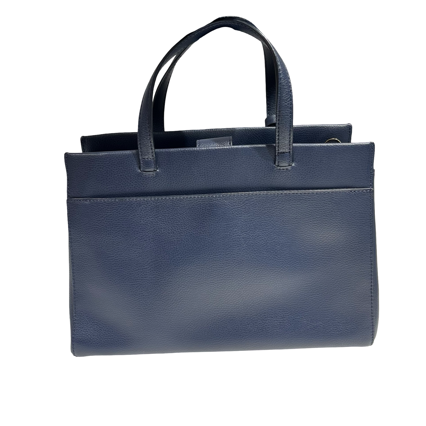 AGNES B. BLUE LEATHER HANDBAG [3000665]