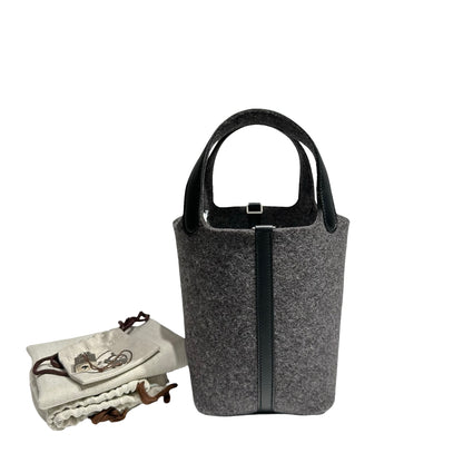 HERMES PICOTIN 18 WOOL GRIS MOYEN PHW [3000162]