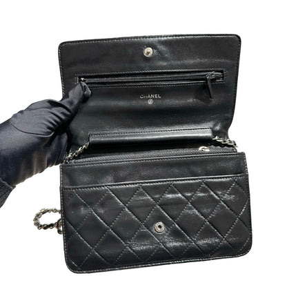 CHANEL LARGE WOC BLACK LAMBSKIN PHW [3000599]