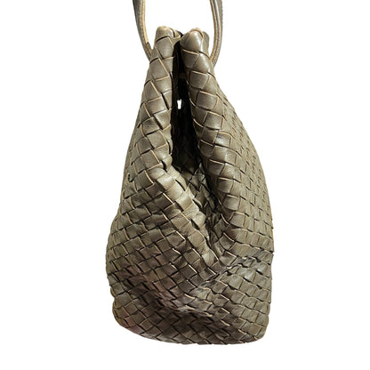 Used Bottega Veneta Calfskin Leather Tote Bag Brown