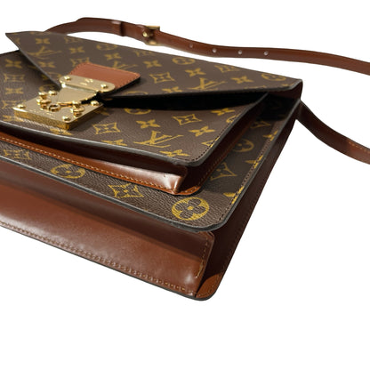 Used LOUIS VUITTON MONCEAU Cross Body Bag Brown GHW