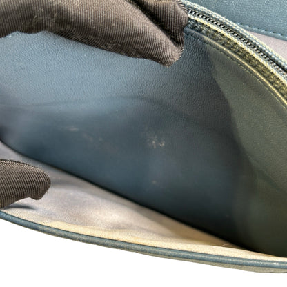 Used CHANEL Camellia Leather Wallet on chain Wallet on chain Navy