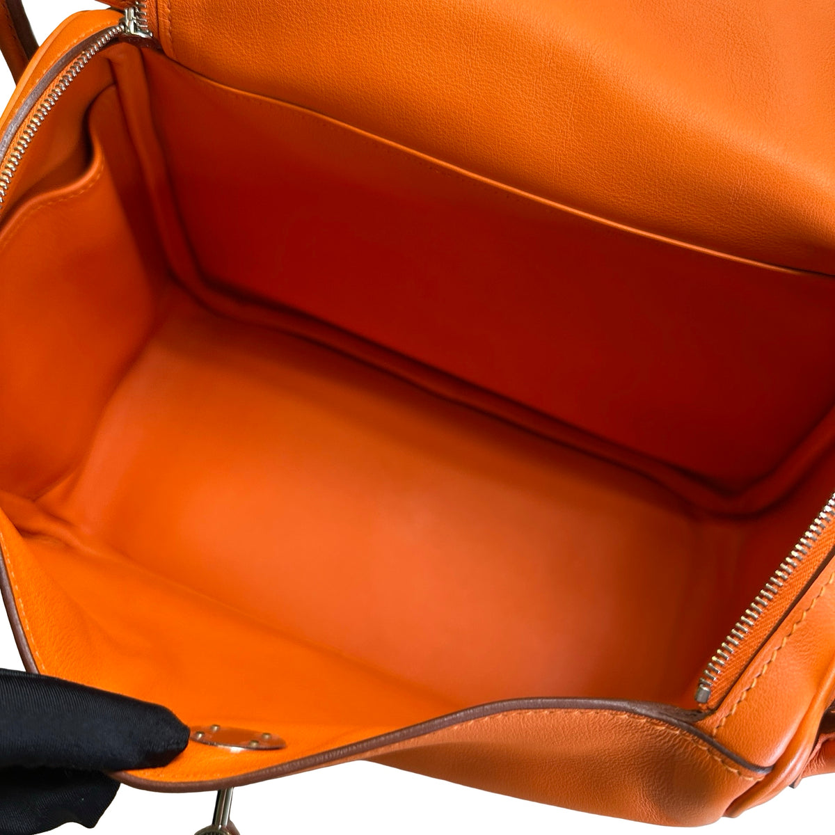 Used HERMES Lindy 26 Crossbody Bag Orange