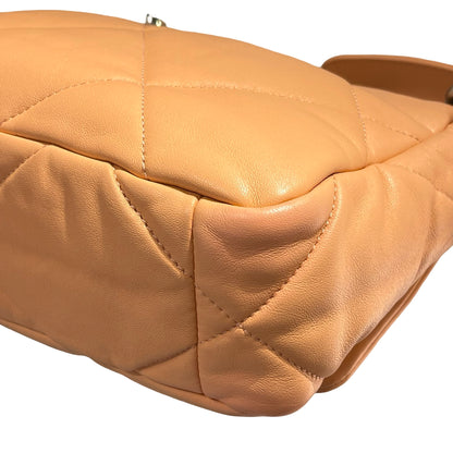 Used CHANEL Lambskin Leather 19 Small Cross Body Bag Pink PHW