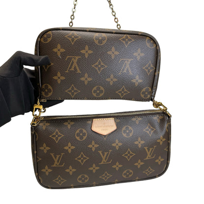 Used LOUIS VUITTON Monogram Multi Pochette Accessories Cross body bag Brown