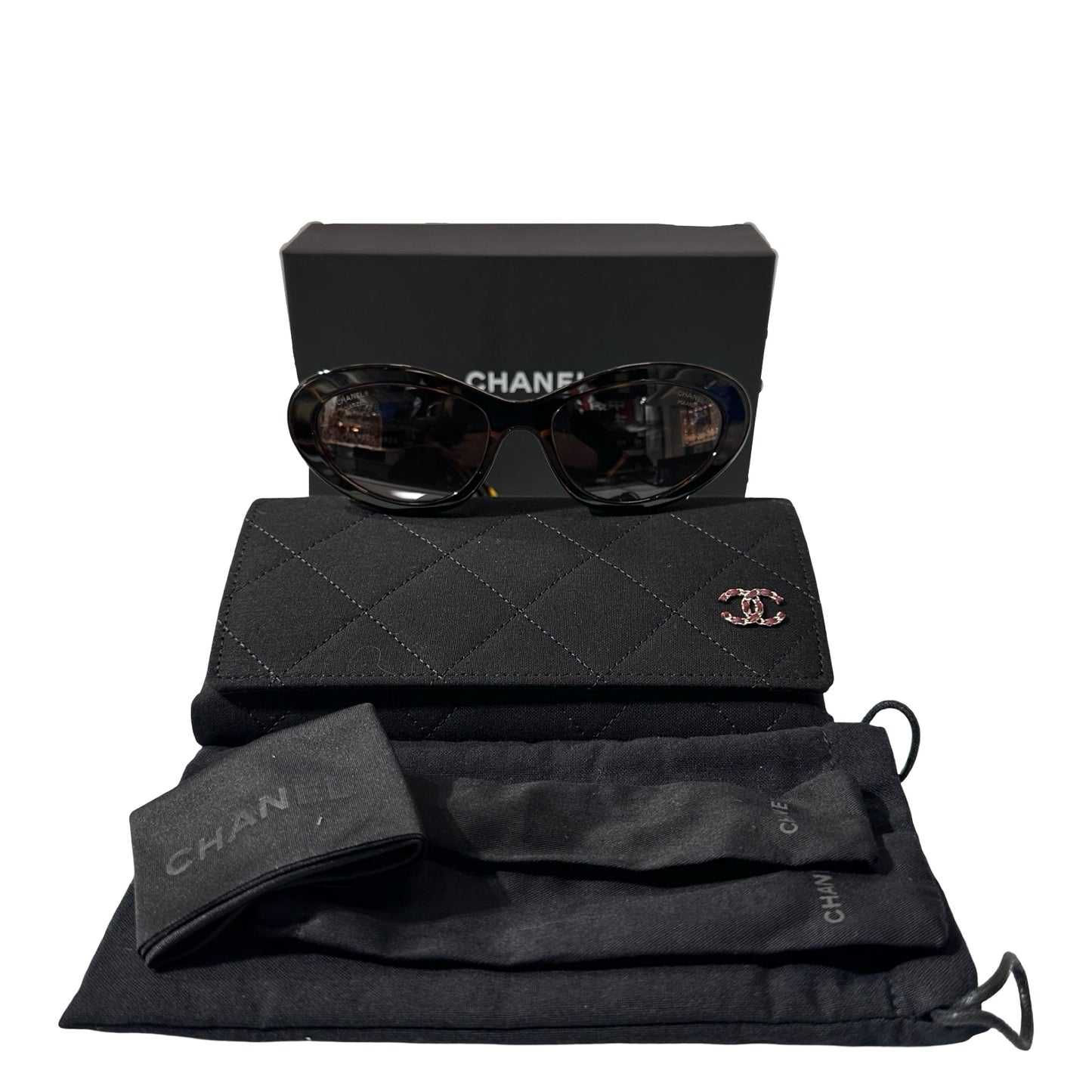 Used Chanel Sunglasses Brown