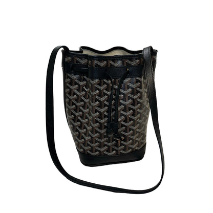 GOYARD Petit Flot Bucket Bag Black Brown PHW