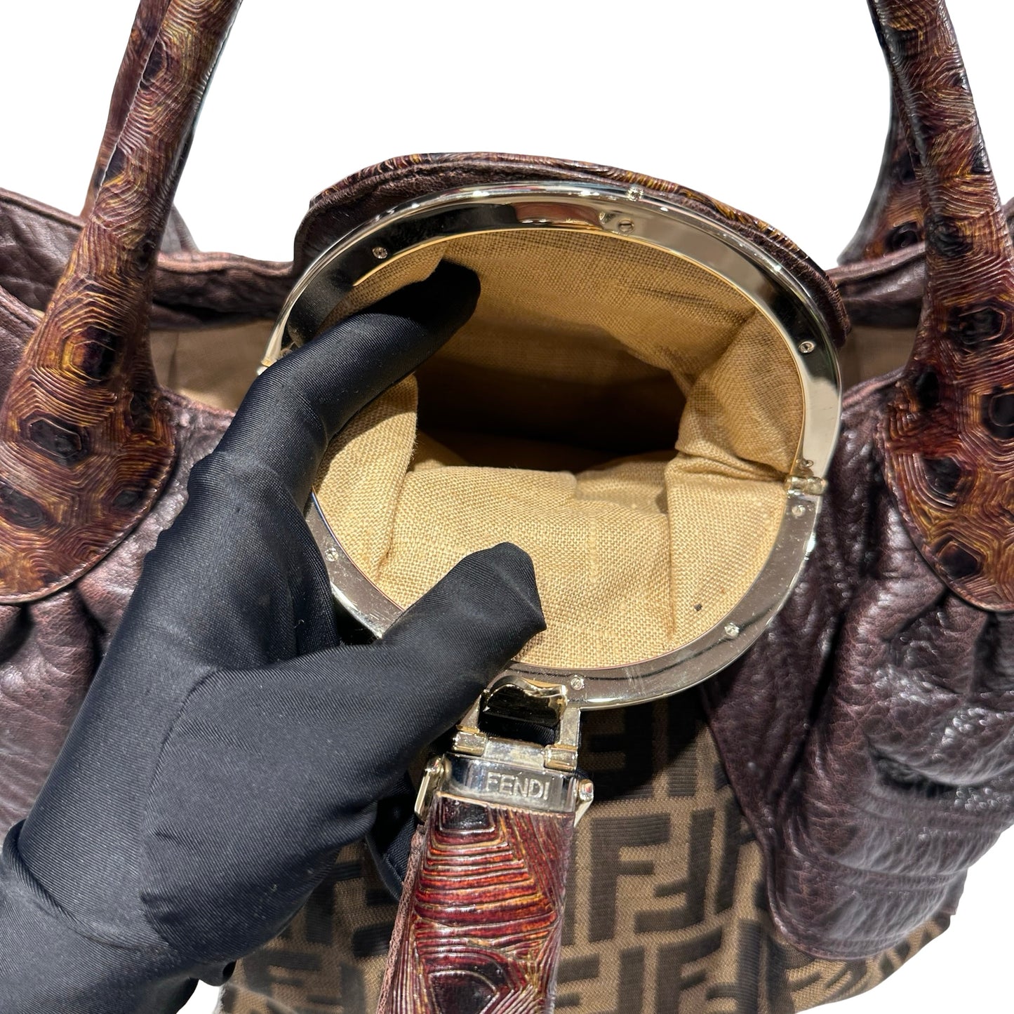 Used FENDI Shoulder Bag Brown