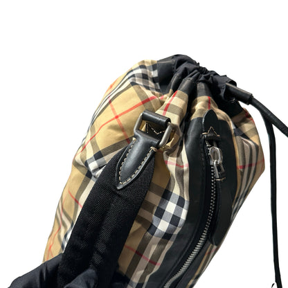 Used BURBERRY Backpack Rucksack Black Brown PHW