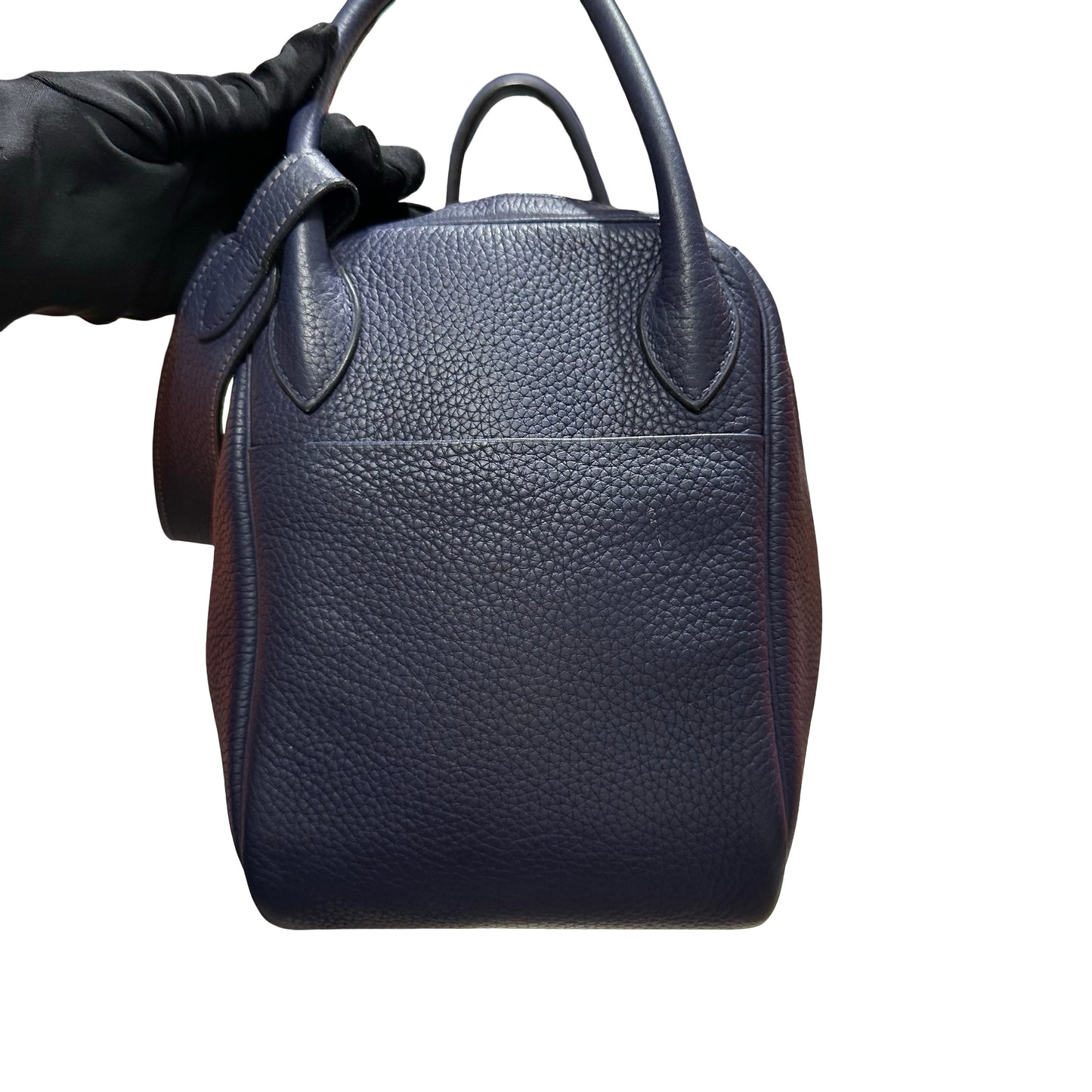 Used HERMÈS Lindy 30 Shoulder Bag Navy Blue GHW