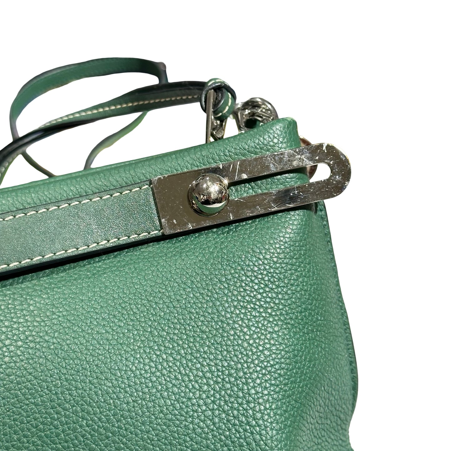 Used LOEWE Cross Body Bag GREEN PHW