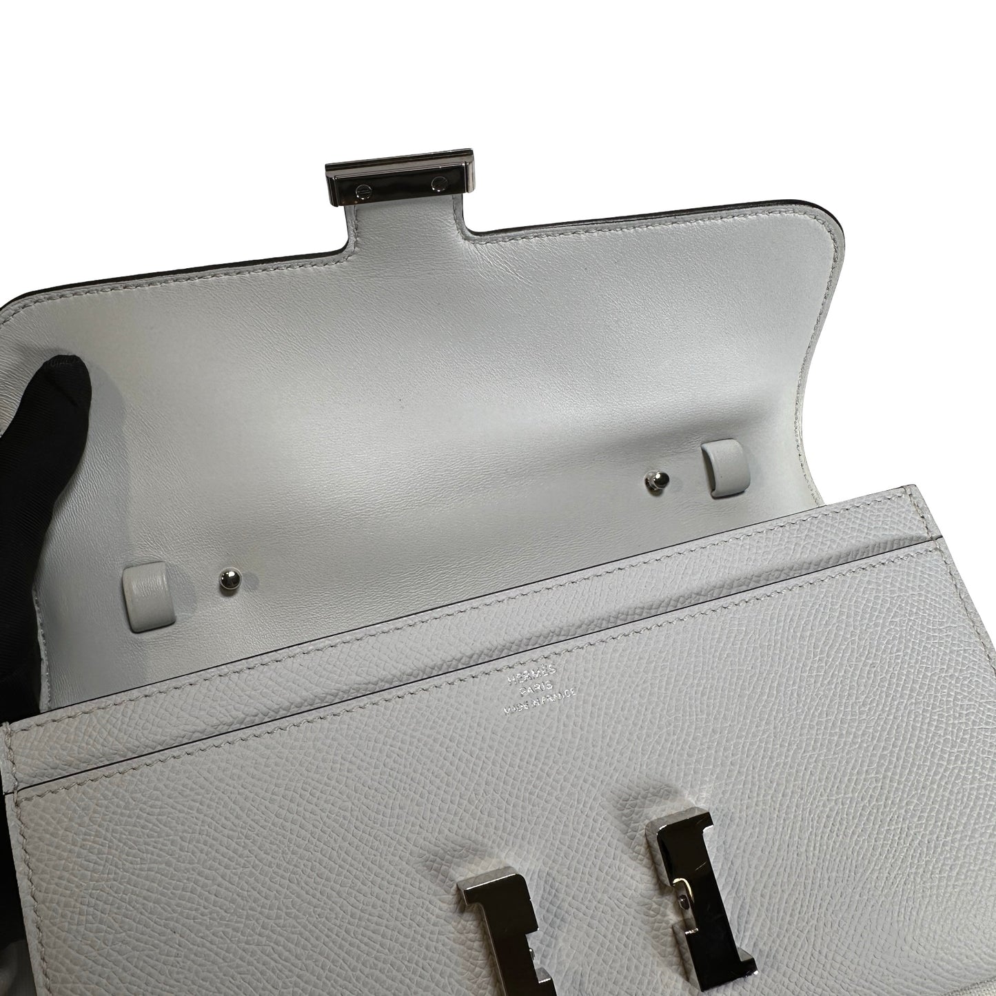 Used HERMES Epsom Constance to go Cross body bag Gris Platine PHW
