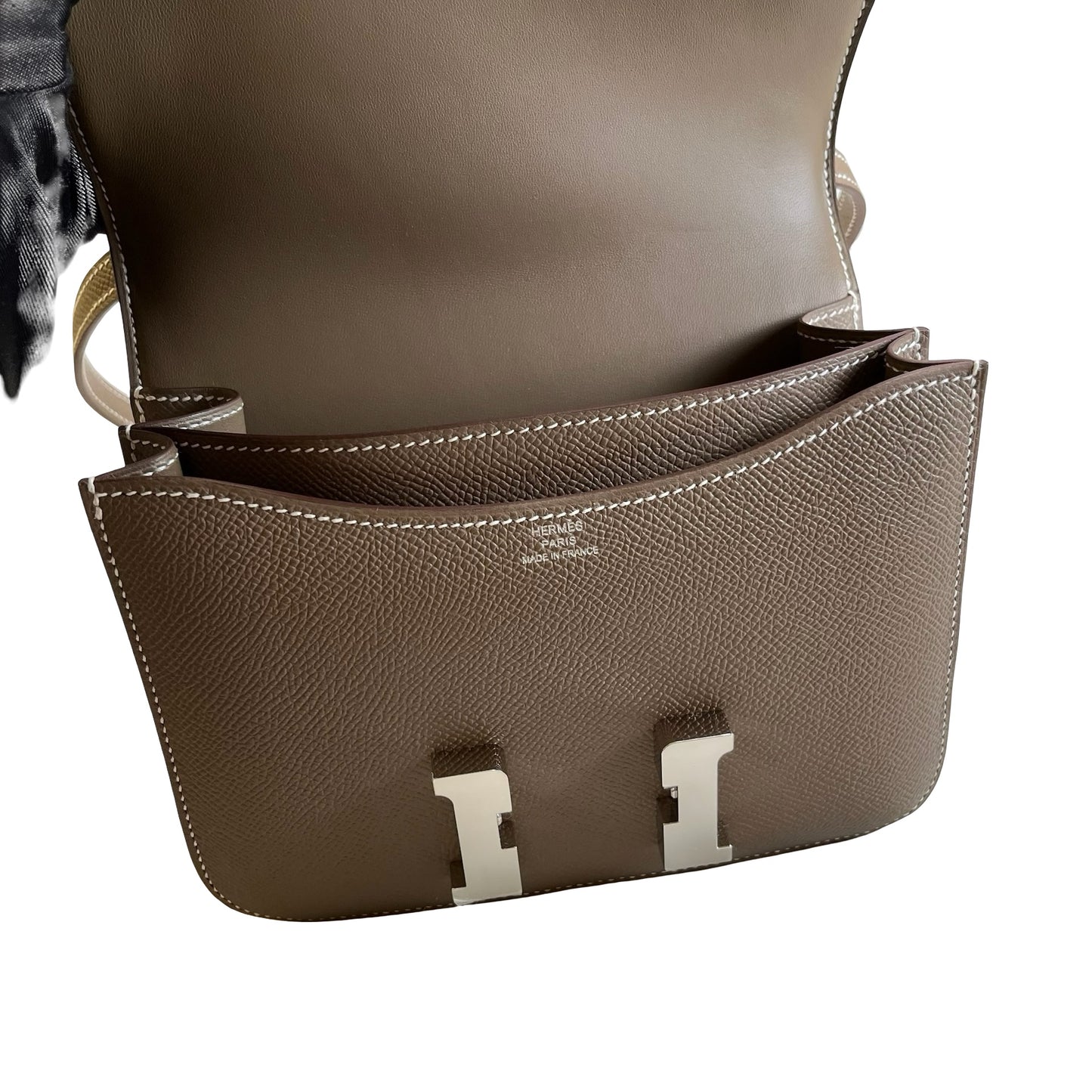 Brand New HERMES Epsom Constance Shoulder Bag Etoupe
