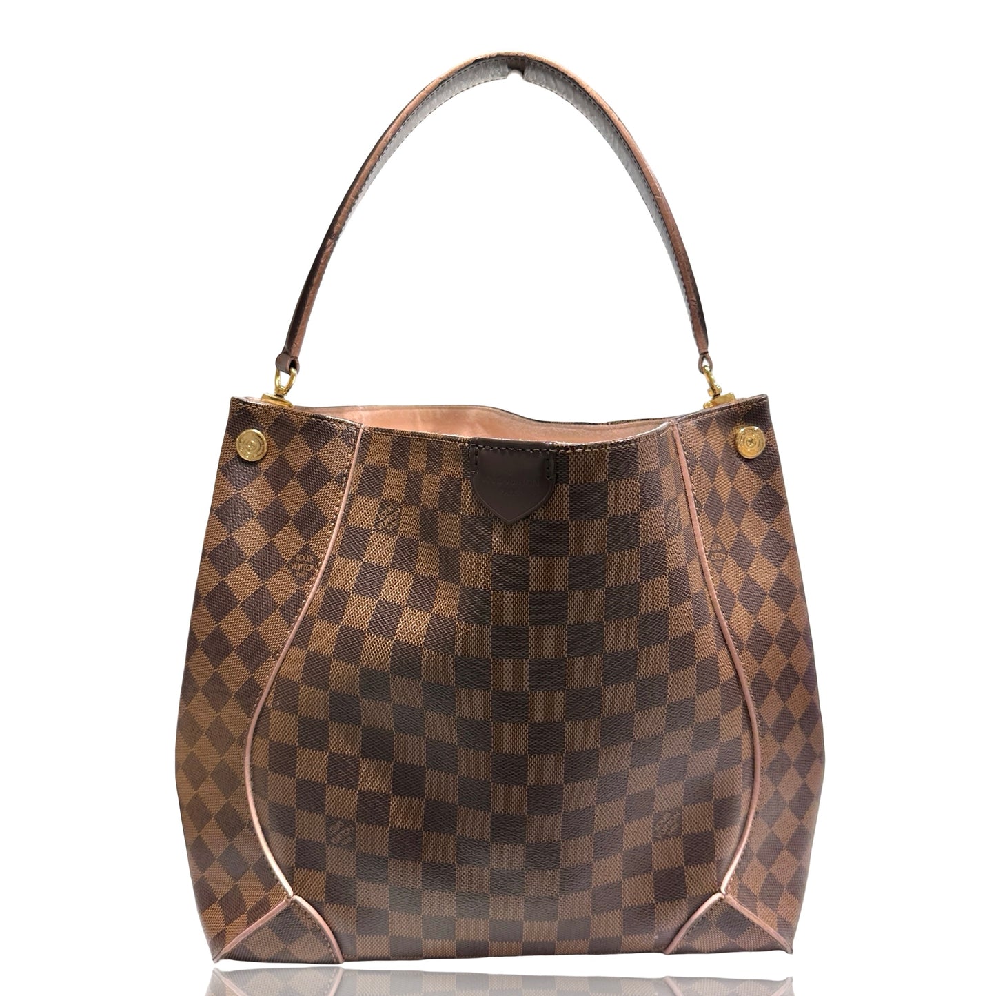 Used LOUIS VUITTON Monogram coated canvas Damier Cassa Hobo Shoulder Bag Brown GHW