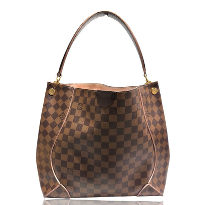 Used LOUIS VUITTON Monogram coated canvas Damier Cassa Hobo Shoulder Bag Brown GHW