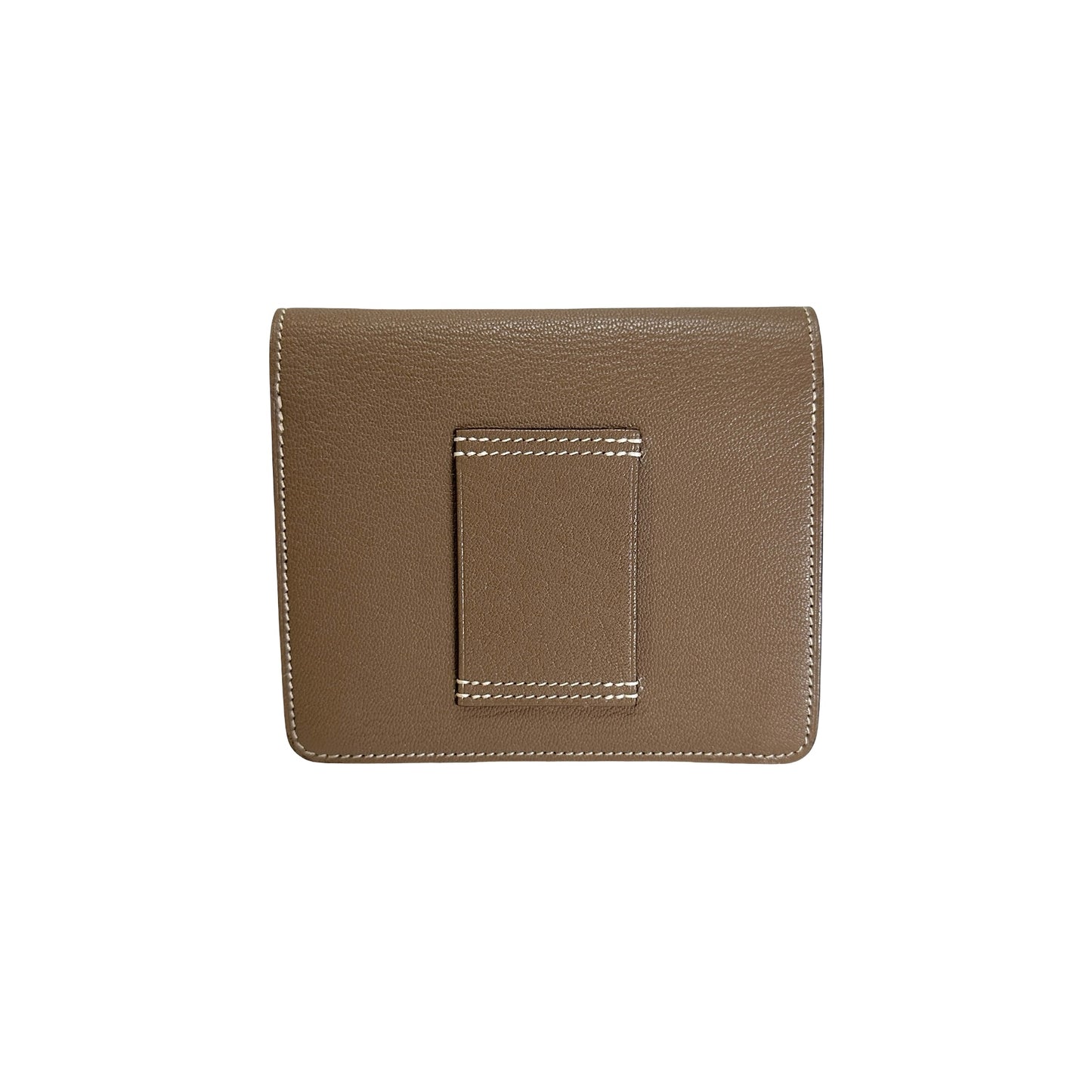 Used HERMES Etoupe Roulis Wallet Brown PHW
