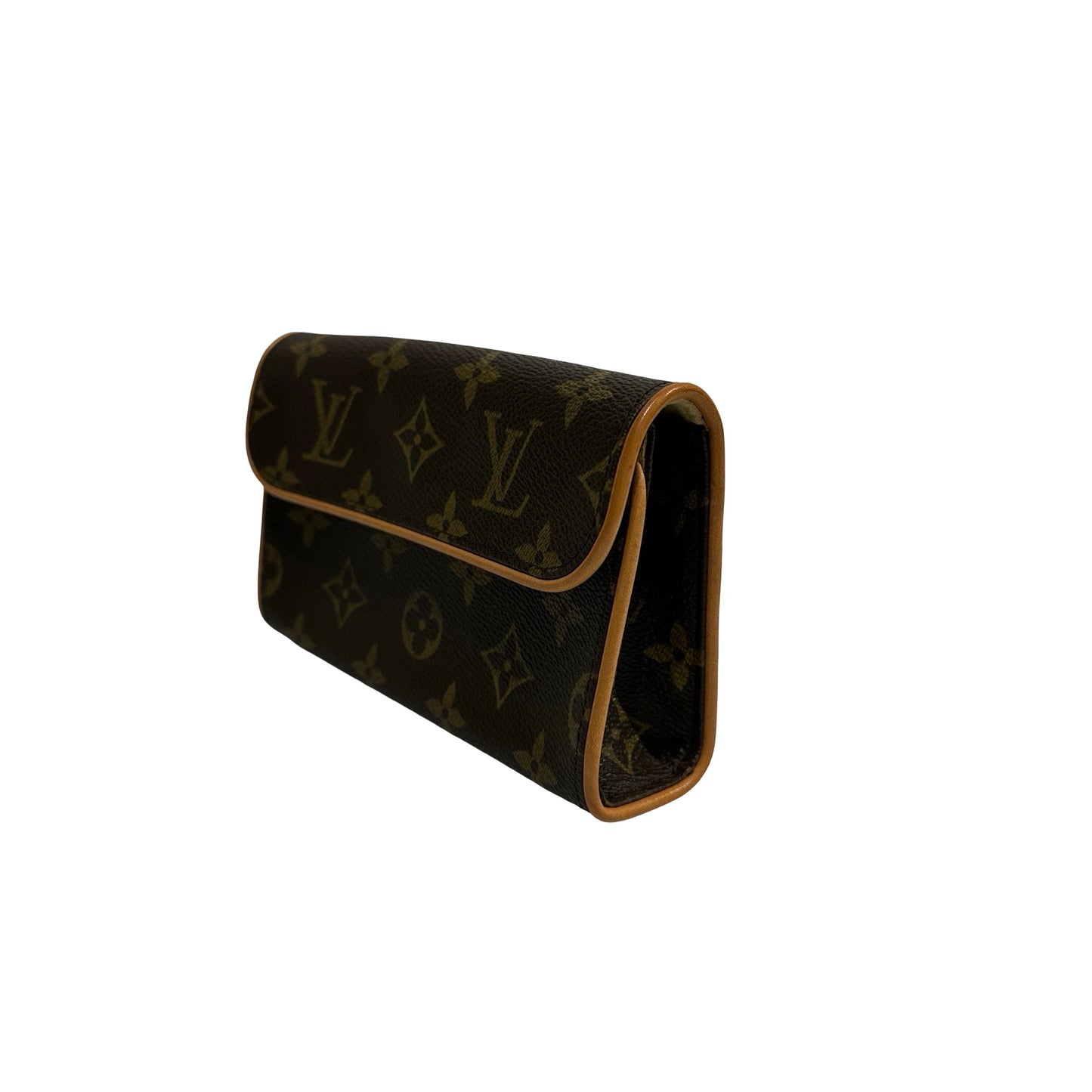 Used LOUIS VUITTON Monogram Canvas Pochette Florentine Belt bag Brown