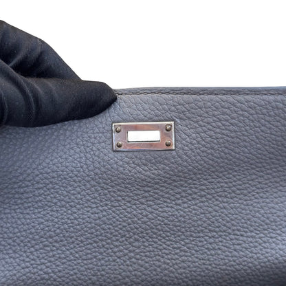 Used HERMES Togo Kelly25 Handbag Grey PHW