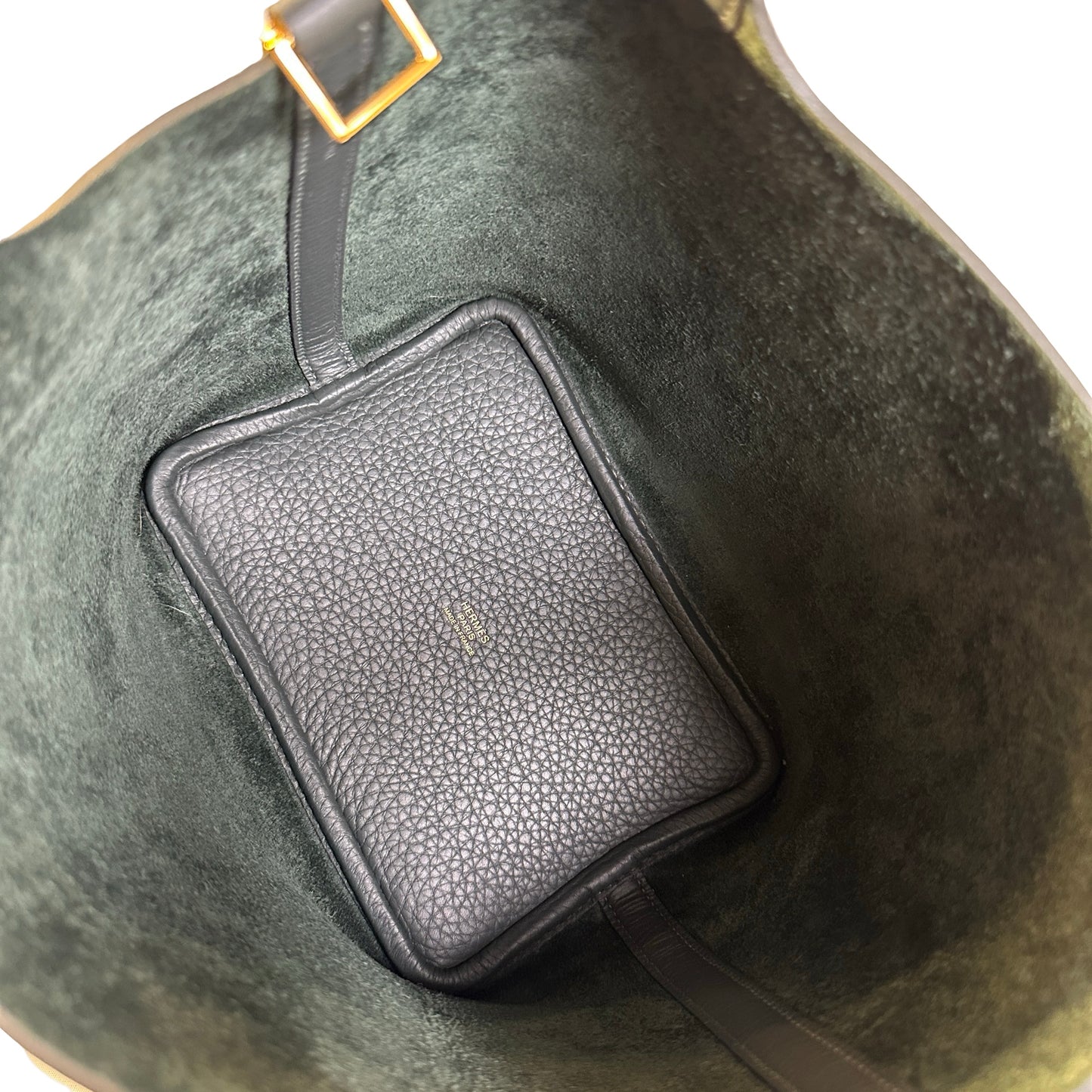 Used HERMES TC Picotin 18 Handbag Dark Green