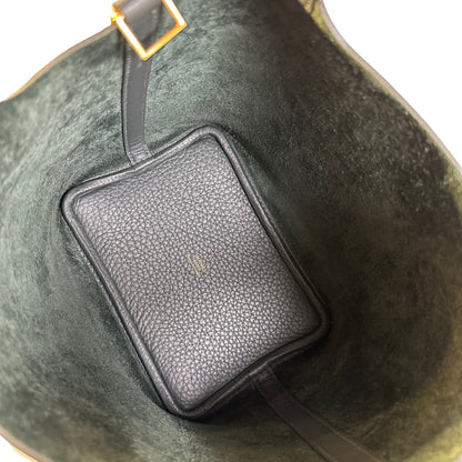 Used HERMES TC Picotin 18 Handbag Dark Green