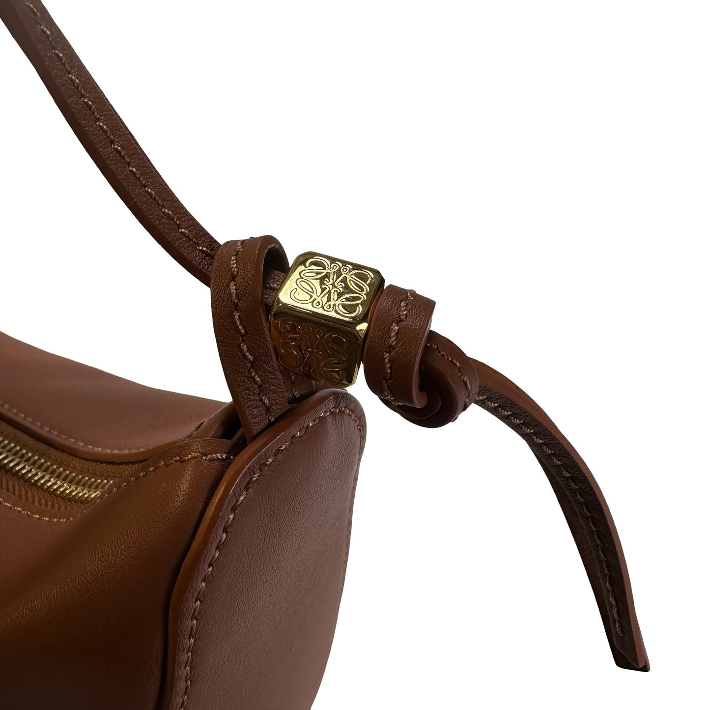 Used LOEWE Basket Bag Shoulder Bag Brown PHW