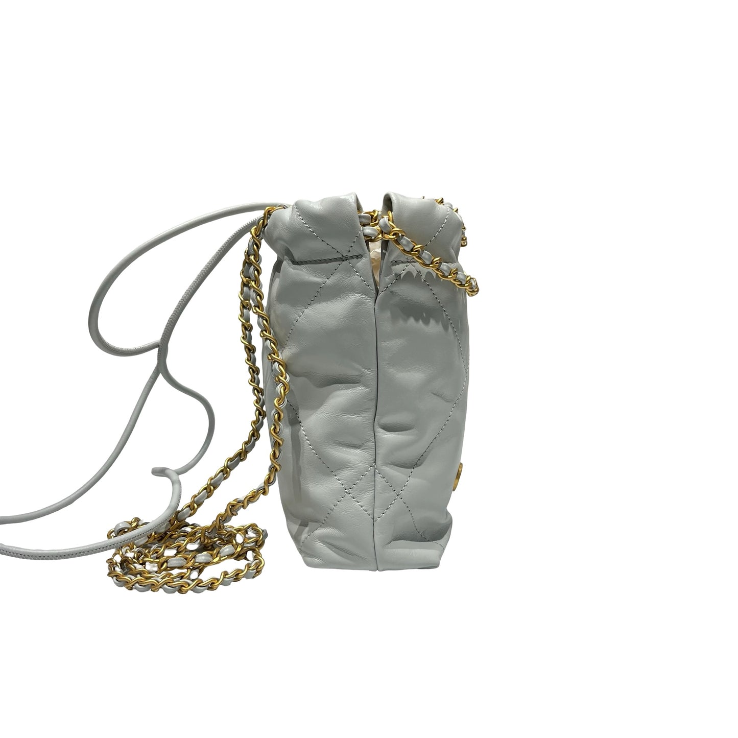 Used CHANEL 22 mini Cross Body Bag Grey GHW