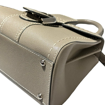 Used DELVAUX Brillant Mini Shoulder Bag Grey PHW