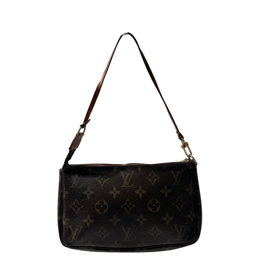 Used Louis Vuitton Monogram Eclipse coated canvas Pochette Shoulder Bag Monogram GHW