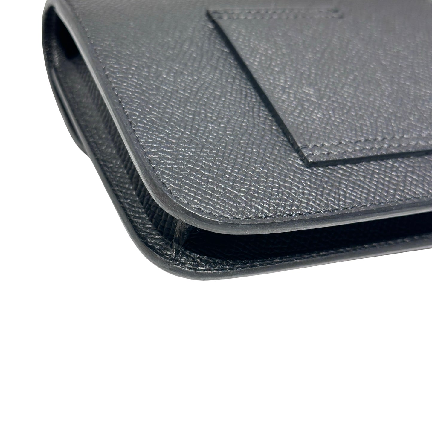 Used HERMÈS Calfskin Leather Constance Slim Cross Body Bag Black GHW