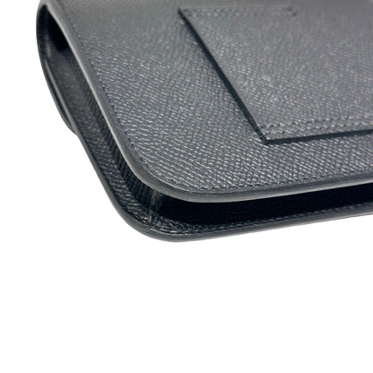 Used HERMÈS Calfskin Leather Constance Slim Cross Body Bag Black GHW