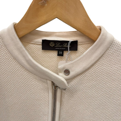 Used LORO PIANA Cotton Silk Jacket Clothes White PHW Clothes Beige