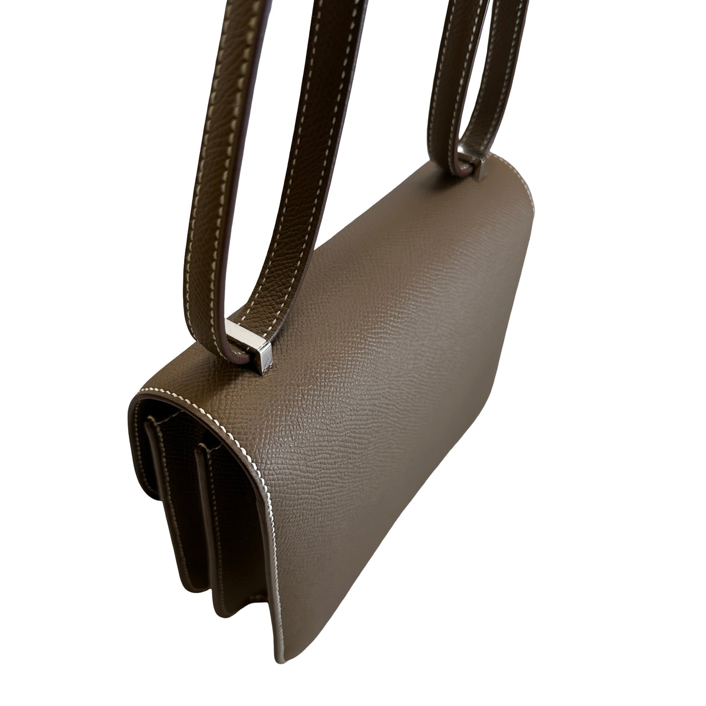 Brand New HERMES Epsom Mini Constance Shoulder Bag Etoupe PHW