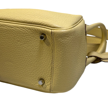 Used HERMÈS Leather Mini Lindy Shoulder Bag YELLOW PHW